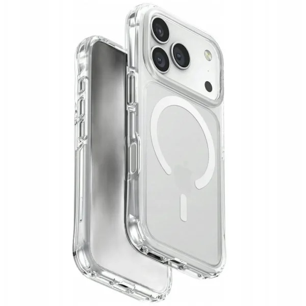 UNIQ Hybrid iPhone 17 Pro Case 2025 6.3-inch Magclick Charging Lifepro Xtreme (Af) - Frost Clear/White (Frost Clear/White)