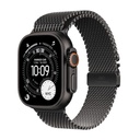 Apple Watch Ultra 3 GPS + Cellular 49mm Black Tit. Case w. Black Tit. Milanese Loop - Medium