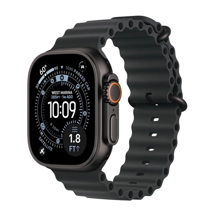 Apple Watch Ultra 3 GPS + Cellular 49mm Black Titanium Case with Black Ocean Band