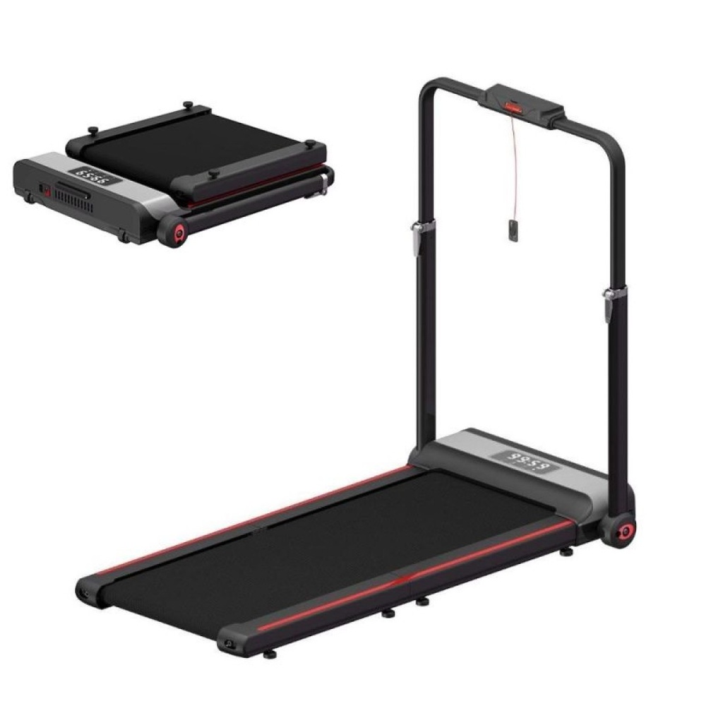 Smart Foldable Treadmill Supports up to 120 kg - Silver Black