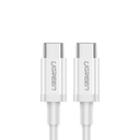 Ugreen US264 60518 USB-C / USB-C PD QC AFC cable 1m - white