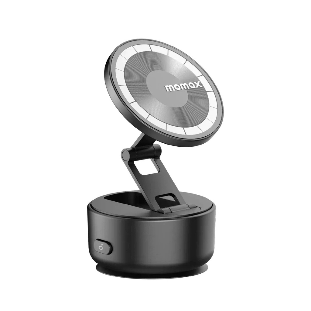 Momax 1-SNAP GO Auto Suction Magnetic Phone Stand - Black