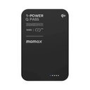 Momax 1-Power Q.Pass 5000mAh Qi2 Magnetic Wireless Battery Pack (Black)
