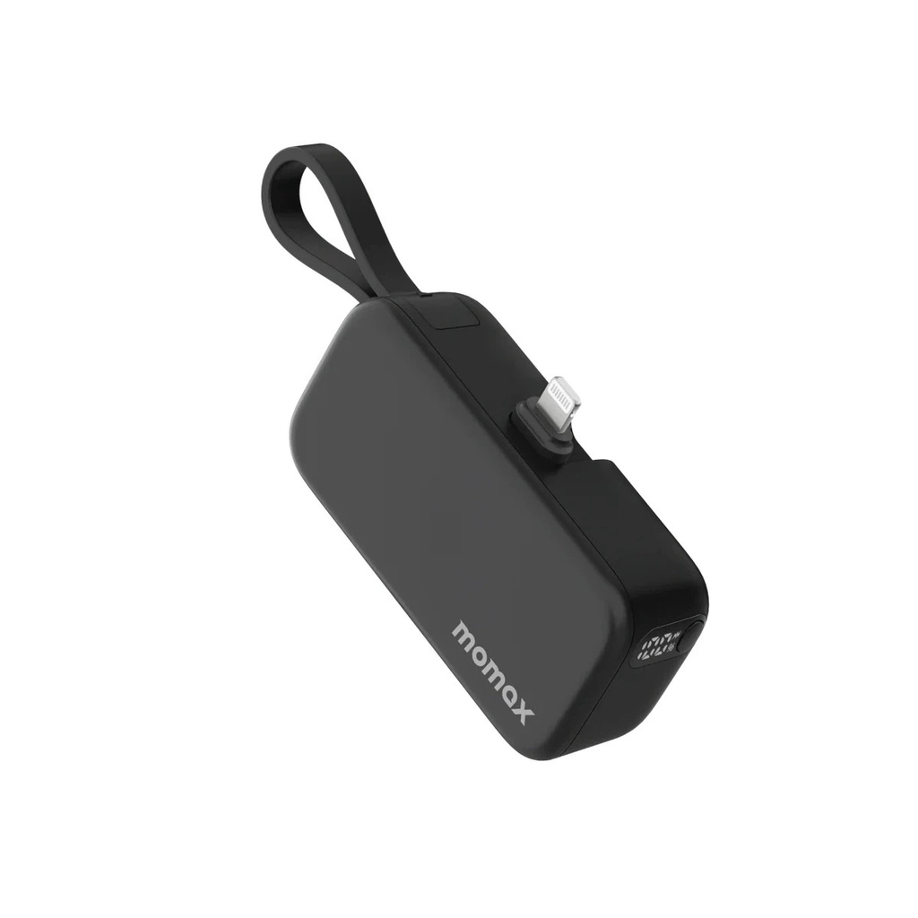 Momax 1-Power Mini 5000mAh Bulit-in foldable lightning connector Battery pack (Black)