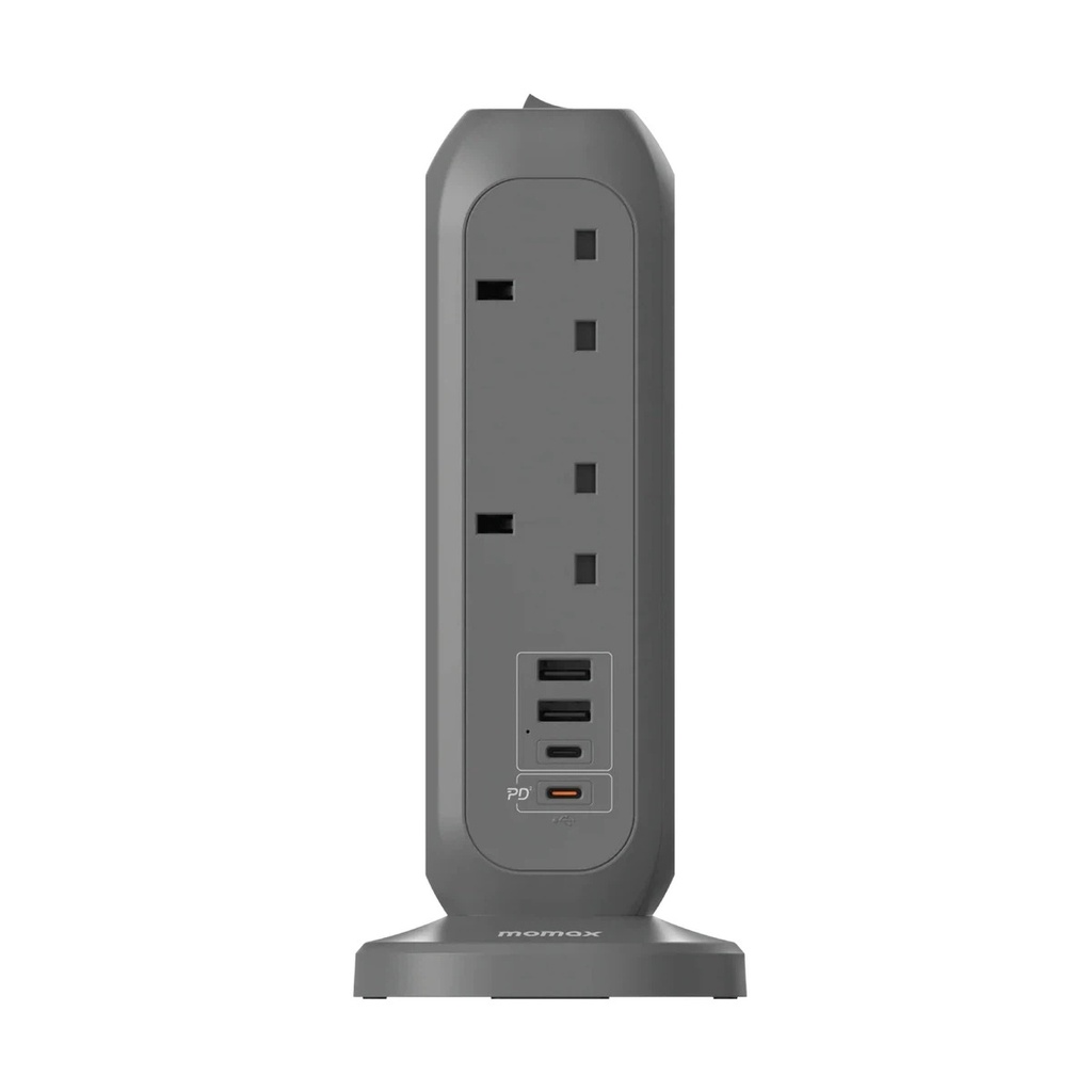 Momax ONEPLUG 11-Outlet Power Strip With USB - Grey