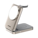 Momax 1-Charge Q.Port Qi2 3-in-1 Magnetic Wireless Charging Stand (Titanium)
