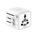Momax 1-World Travel Adaptor (White)