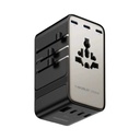 Momax 1-World2 205W 7-Port Dual AC Travel Adaptor (Titanium)