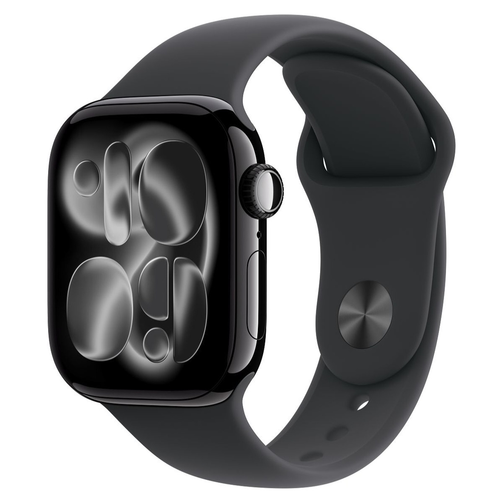 Apple Watch Series 11 GPS 46mm Jet Black Aluminium Case with Black Sport Band - S/M