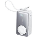 Anker MagGo Power Bank (10K, 35W, For Apple Watch, Built-In USB-C) - WHITE