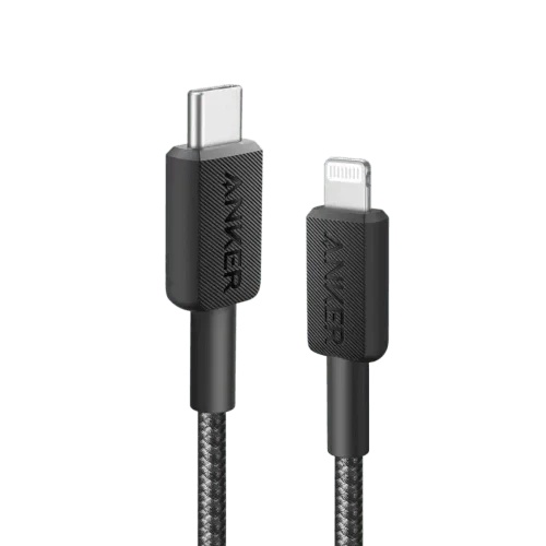 Anker 322 Usb-C To Lightning Cable (6Ft Braided)-Black