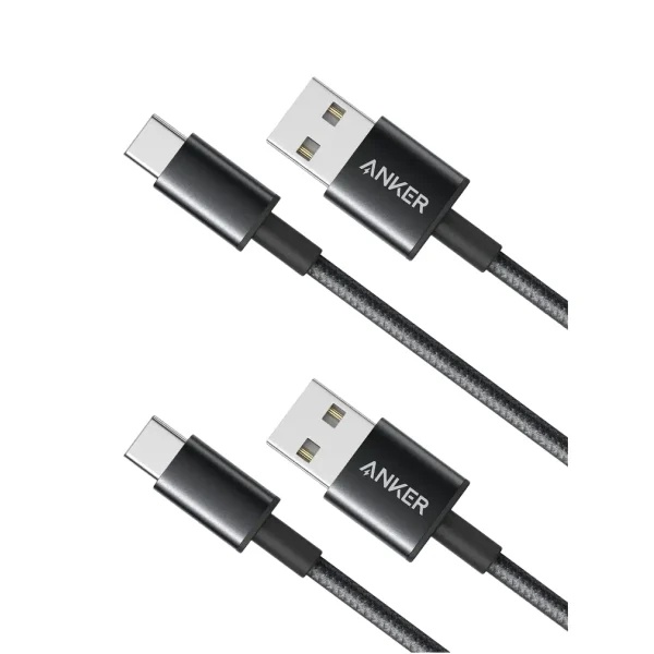 Anker Premium Nylon USB-C to USB-A Cable (3 ft / 6 ft, 2-Pack)