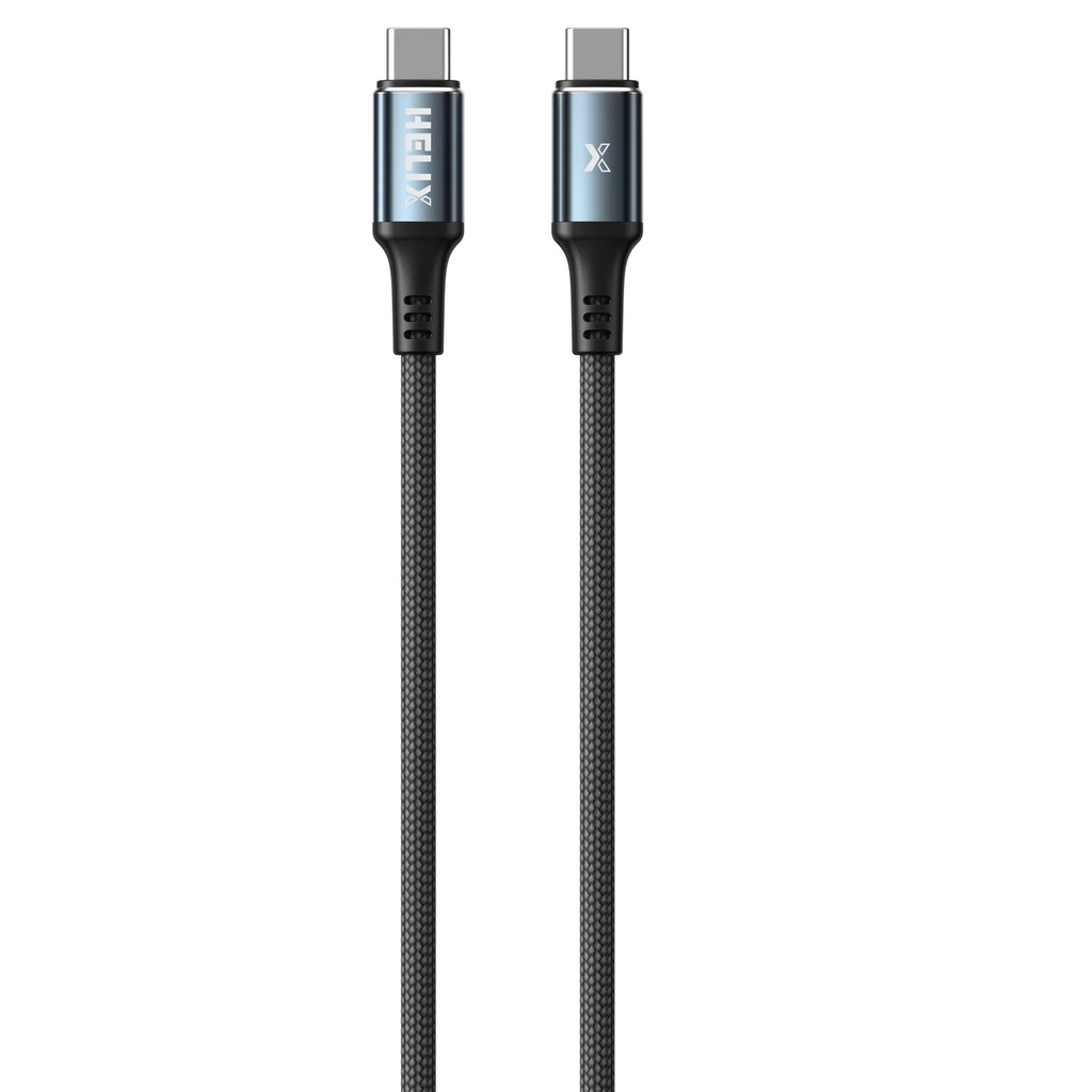 HELIX 60W USB-C to USB-C 3A Durable Braided Cable 1.2m HELICORD-CC