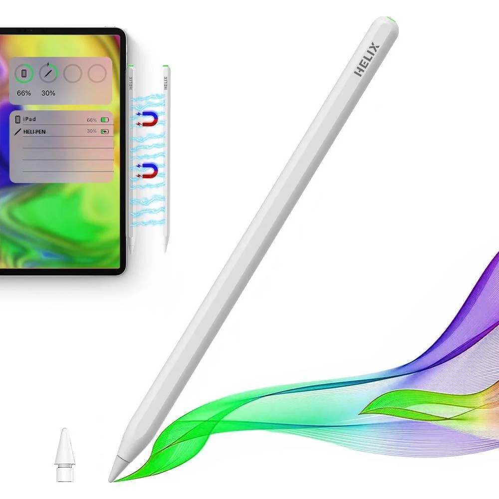 HELIX Wireless Charging Magnetic iPad Stylus Pen – Palm Rejection & Tilt Support - HELIPEN
