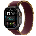 Apple Watch Ultra 4 GPS + Cellular, 49mm Black Titanium Case with Burgundy Trail Loop - S/M