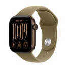 Apple Watch Series 12 GPS 46mm Dark Bronze Aluminium Case with Olive Sport Band - M/L