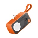 Momax 5000mAh PD 20W Built-in C cable & Apple Watch Tail Plug Power - Orange