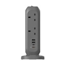 Momax ONEPLUG 11-Outlet Power Strip With USB - Grey