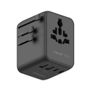 Momax 1-World2 70W 5-Port USB-C AC Travel Adaptor (Black)