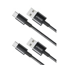 Anker Premium Nylon USB-C to USB-A Cable (3 ft / 6 ft, 2-Pack)