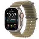 Apple Watch Ultra 4 GPS + Cellular, 49mm Natural Titanium Case with Translucent Gray Ocean Band