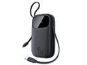 Baseus EnerFill FC31 Qpow3 Digital Display Power Bank with 2 Built-in USB-C Cables 20000mAh 45W - Cosmic Black