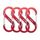Naturehike S Type Aluminum Alloy Hook - Red 4PCs (Small)