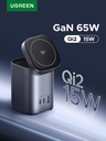 UGREEN 65W 2-in-1 GaN Desktop Fast Charger UK (Space Grey)