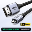 UGREEN Micro HDMI to HDMI 8K Cable 2m black